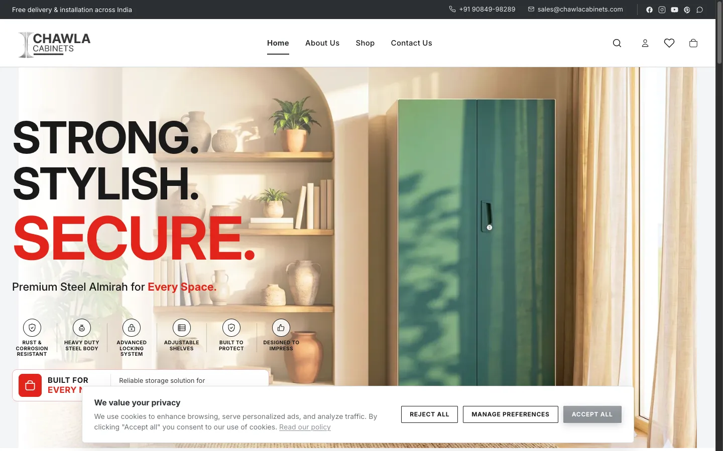 Chawla Cabinets homepage