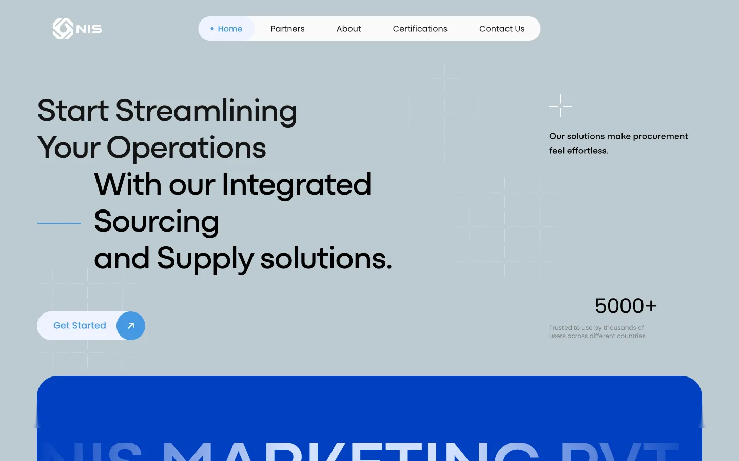 NIS Marketing homepage