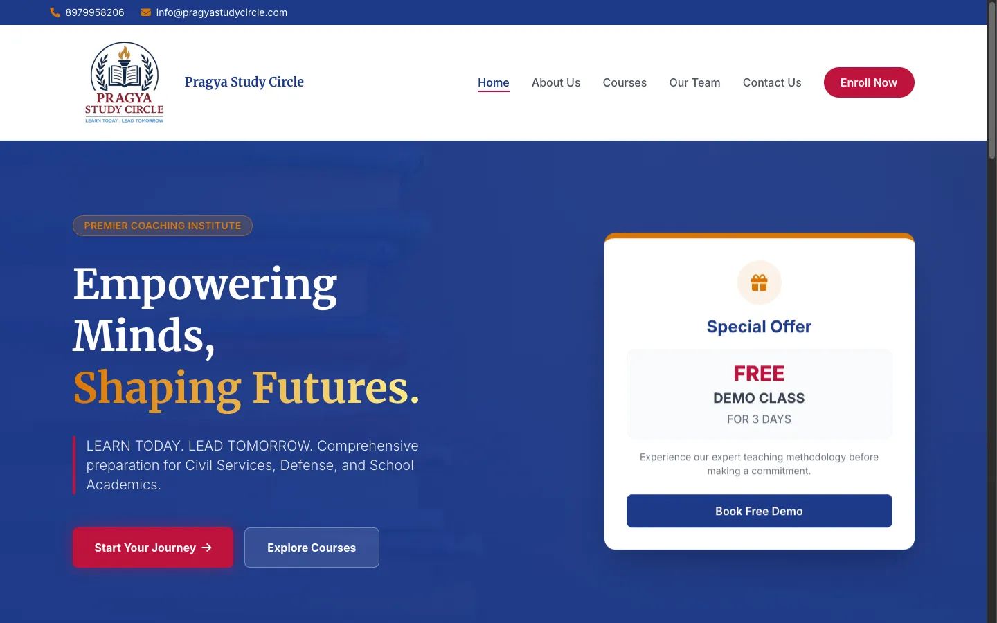 Pragya Study Circle homepage